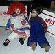 Vintage 2ft Raggedy Ann & Andy Porcelain Dolls By Kelly Rubert With Original Boxes