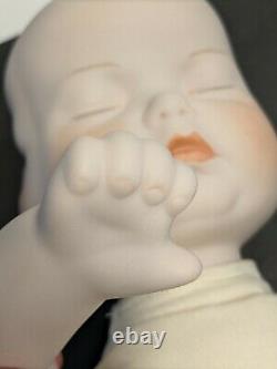 Vintage 3 Sided Face HAPPY, CRYING, SLEEPING Porcelain Baby Doll RARE Creepy Old