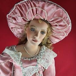 Vintage 36 Romance Collection Victorian Porcelain Doll with Pink Dress M. Reed