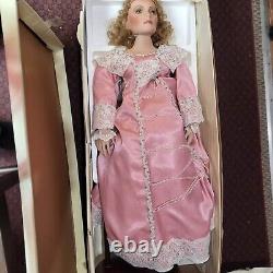 Vintage 36 Romance Collection Victorian Porcelain Doll with Pink Dress M. Reed