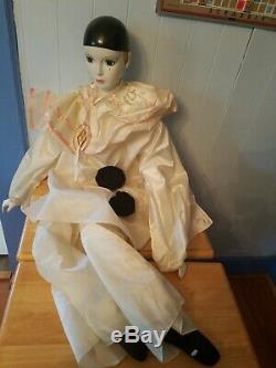 Vintage 38 1981 Schmid Michael Oks Pierrot Love Porcelain French Clown Doll Box