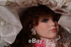 Vintage 42 Rustie Cassandra Porcelain Doll White pink Victorian LIMITED 500