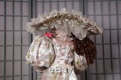 Vintage 42 Rustie Cassandra Porcelain Doll White pink Victorian LIMITED 500