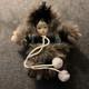 Vintage 5 1/2 Native American Eskimo Doll Porcelain Face Dressed In A Fur Coat