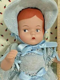 Vintage 9 Effanbee Porcelain Patsyette GIRL in Blue Dress 440/1000 (I1)