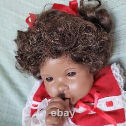 Vintage African American Porcelain Doll Black Melanie Parker Levi Thumb Weighted