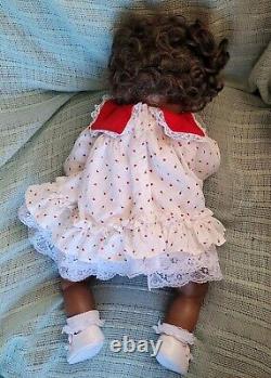 Vintage African American Porcelain Doll Black Melanie Parker Levi Thumb Weighted