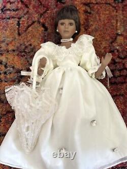 Vintage African American Porcelain Doll -with Umbrella