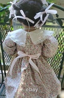 Vintage African American Stuffed Porcelin Doll Hand made By Lena Murphy-Rare