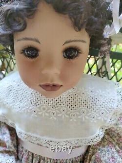 Vintage African American Stuffed Porcelin Doll Hand made By Lena Murphy-Rare