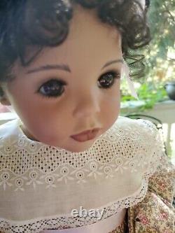 Vintage African American Stuffed Porcelin Doll Hand made By Lena Murphy-Rare