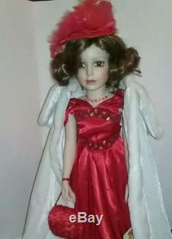 Vintage American Classic Xmas Col Handcrafted Porcelain Doll Cracker Barrel 24