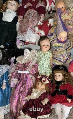 Vintage And Antique Porcelain Bisque Doll Collection