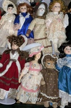 Vintage And Antique Porcelain Bisque Doll Collection