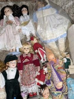 Vintage And Antique Porcelain Bisque Doll Collection