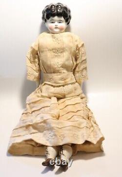 Vintage Antique 16 Porcelain China Doll with Cloth Body