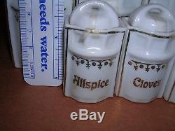 Vintage / Antique 30 Piece German Porcelain Canister Set Doll Size spice salt