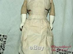 Vintage Antique China Head Arms And Legs Original Dress 16'' Tall Doll