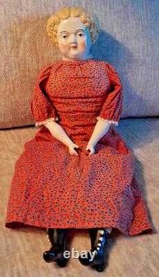 Vintage Antique Glazed Porcelain Head-Hands-Feet Doll No Cracks or Chips 22