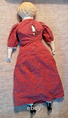 Vintage Antique Glazed Porcelain Head-Hands-Feet Doll No Cracks or Chips 22