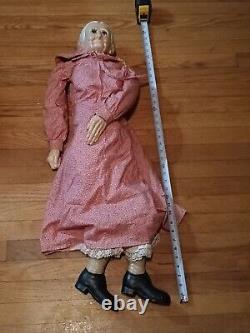 Vintage Antique Old Lady Doll 34 Long