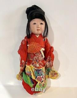 Vintage / Antique Porcelain Girl Asian Folk Doll 18 Lovely