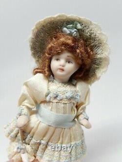 Vintage Antique Victorian Porcelain Girl Doll Artisan Dollhouse Miniature 112
