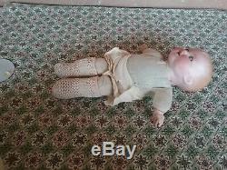 Vintage Armand Marseille bisque porcelain Baby Gloria doll antique 13 cabinet