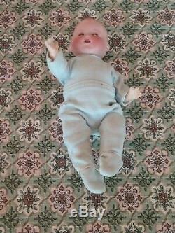 Vintage Armand Marseille bisque porcelain Dream Baby 352 doll antique cabinet