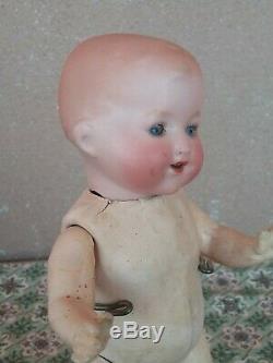 Vintage Armand Marseille bisque porcelain Dream Baby 352 doll antique cabinet