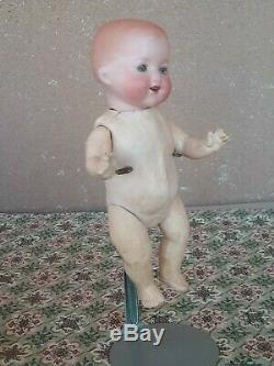 Vintage Armand Marseille bisque porcelain Dream Baby 352 doll antique cabinet