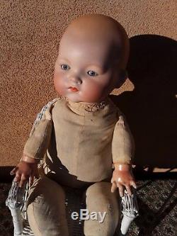 Vintage Armand Marseille cries talks baby doll German bisque porcelain antique