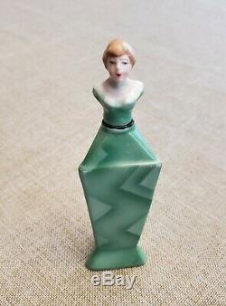 Vintage Art Deco Bavaria China Doll Perfume & Powder Set
