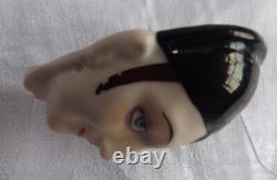 Vintage Art Deco Porcelain Half Face Doll Flapper Era Germany