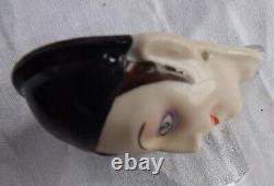 Vintage Art Deco Porcelain Half Face Doll Flapper Era Germany