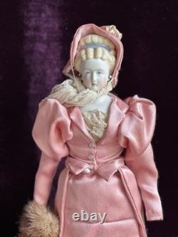Vintage Artist 16 Reproduction of Antique German Parian Doll Pierced Ears