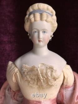 Vintage Artist 16 Reproduction of Antique German Parian Doll Pierced Ears