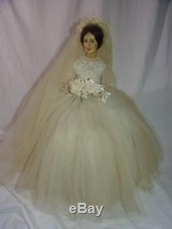 Vintage Artist Most Beautiful Bride Doll Wire Frame 17 1/2 Tall Gorgeous