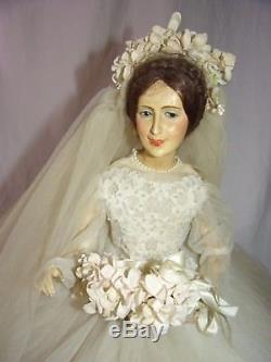 Vintage Artist Most Beautiful Bride Doll Wire Frame 17 1/2 Tall Gorgeous