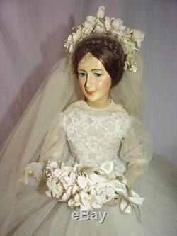 Vintage Artist Most Beautiful Bride Doll Wire Frame 17 1/2 Tall Gorgeous