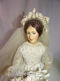 Vintage Artist Most Beautiful Bride Doll Wire Frame 17 1/2 Tall Gorgeous