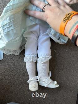 Vintage Artist Reproduction of Antique French Bru Jne 18 Doll Porcelain Signed