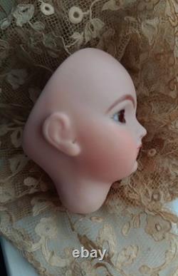 Vintage Artist Reproduction of French Jumeau Doll Head Porcelain Head