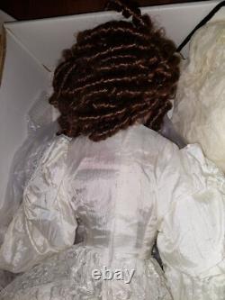 Vintage Ashley Belle Doll Large 40 Inch Porcelain W Umbrella. Fine Bisque With Box