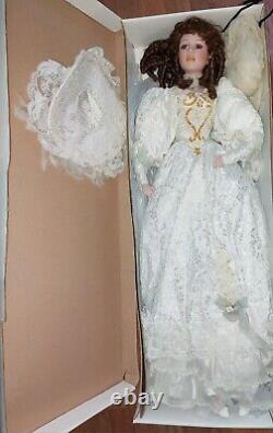 Vintage Ashley Belle Doll Large 40 Inch Porcelain W Umbrella. Needs Restoration