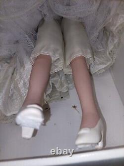 Vintage Ashley Belle Doll Large 40 Inch Porcelain W Umbrella. Needs Restoration