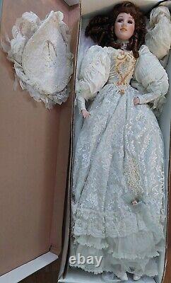 Vintage Ashley Belle Doll Large 40 Inch Porcelain W Umbrella. Needs Restoration