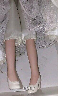 Vintage Ashley Belle Doll Large 40 Inch Porcelain W Umbrella. Needs Restoration