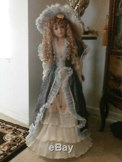 Vintage Ashley Belle Victorian Style Doll Large 36 Inch New Bisgue Porcelain