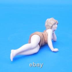 Vintage BATHING BEAUTY Porcelain Doll n Silk Suit German Art Deco Figurine 1920s